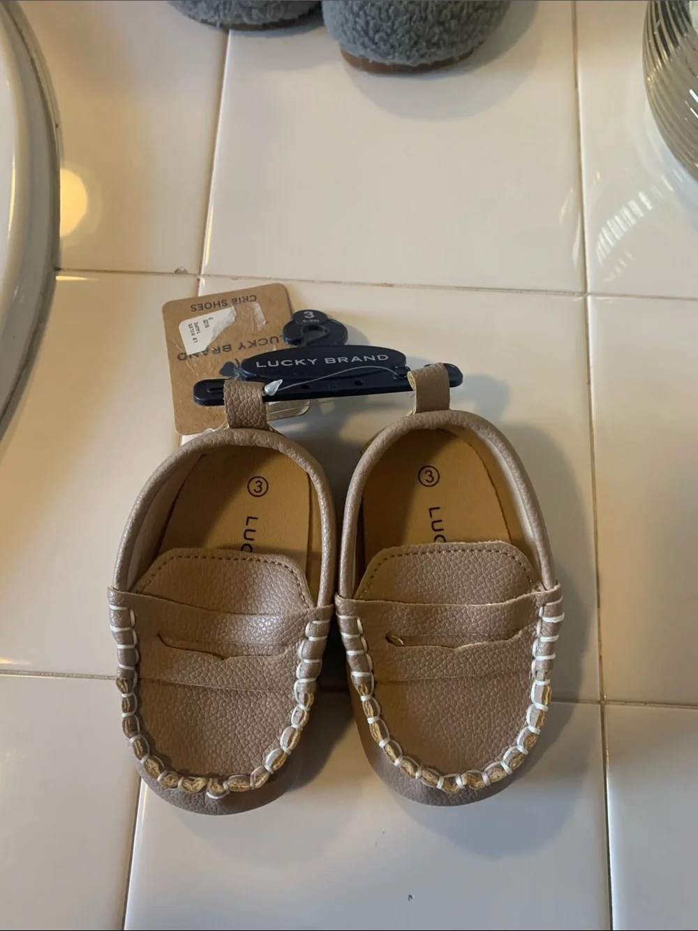 Lucky Brand Toddler Tan Moccasin Loafers